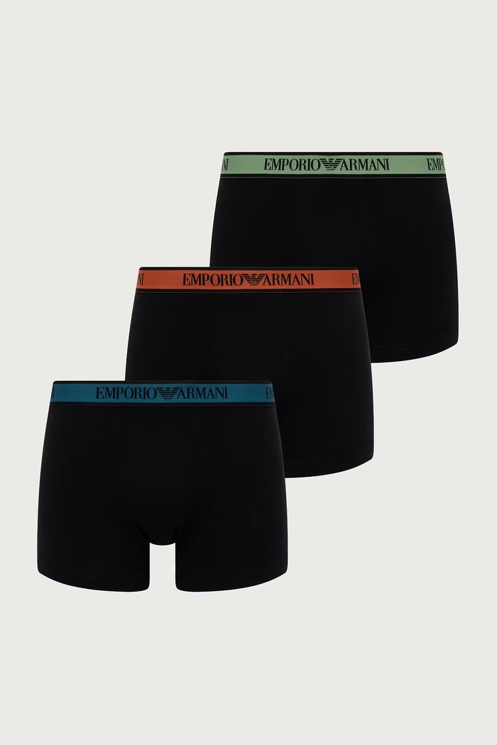 Emporio Armani Underwear Bokserki męskie z bawełną 3-pack czarny EM000259.AF25019