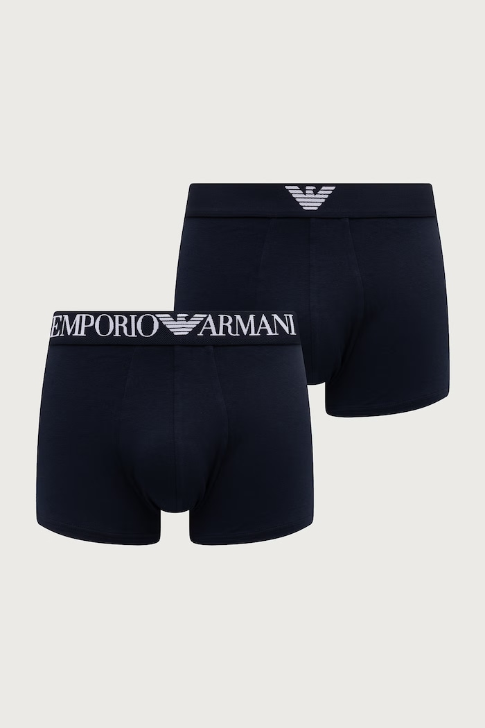 Emporio Armani Underwear přiléhavé boxerky pánské bavlněné s elastanem námořnická modř EM000252.AF25017