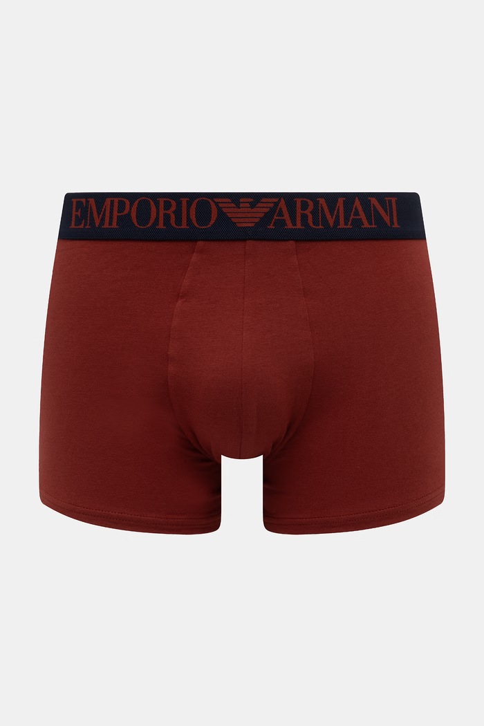 Oblačila Emporio Armani Underwear oprijete boksarice moške bombažne z elastanom EM000252.AF25017 mornarsko modra