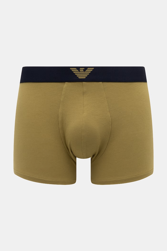 Oblačila Emporio Armani Underwear oprijete boksarice moške bombažne z elastanom EM000252.AF25017 zelena