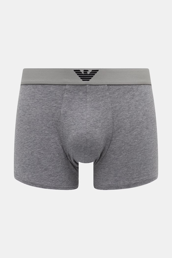 Emporio Armani Underwear oprijete boksarice moške bombažne z elastanom EM000252.AF25017 siva AW26