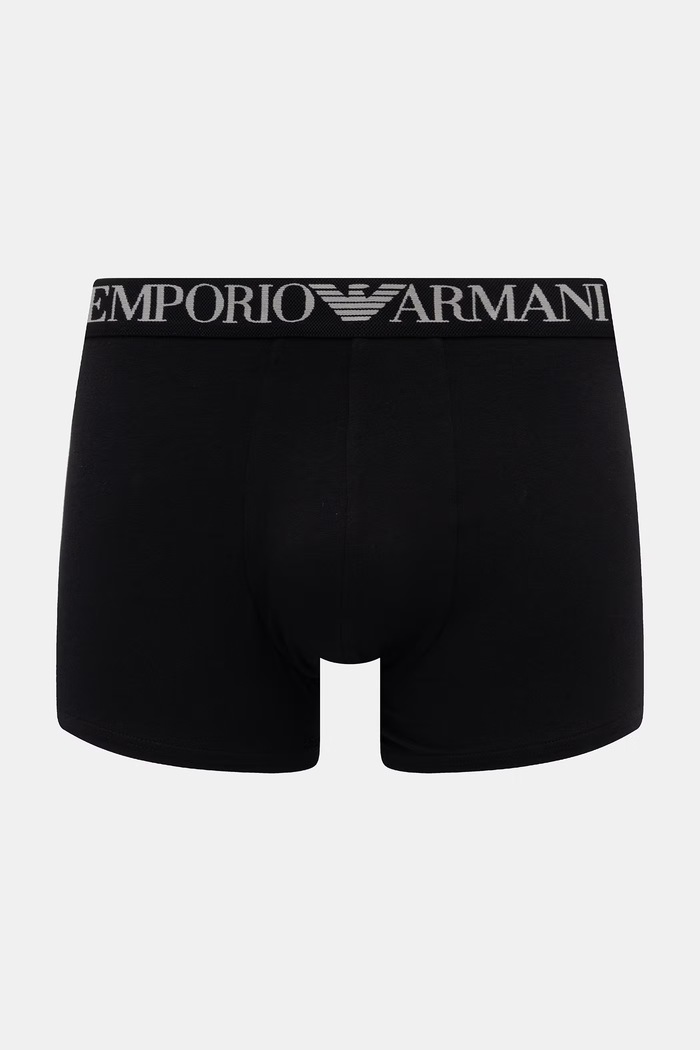 Oblačila Emporio Armani Underwear oprijete boksarice moške bombažne z elastanom EM000252.AF25017 siva
