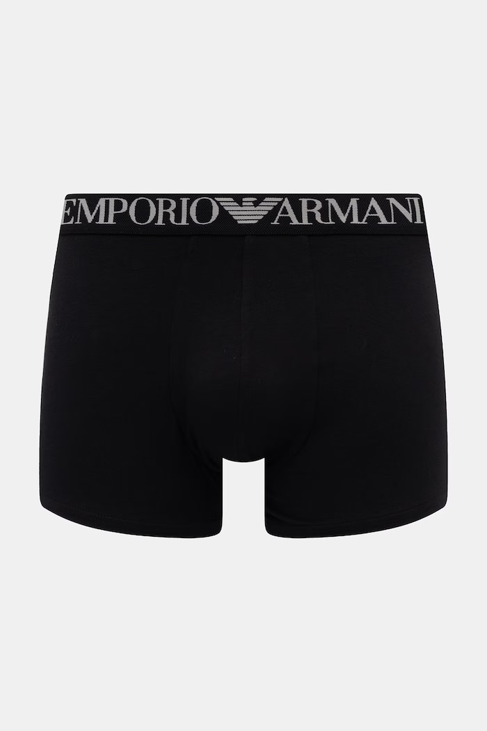 Oblačila Emporio Armani Underwear oprijete boksarice moške bombažne z elastanom EM000252.AF25017 siva