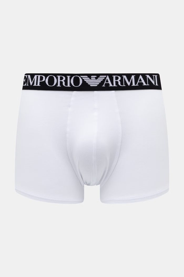 Emporio Armani Underwear oprijete boksarice moške bombažne z elastanom EM000252.AF25017 črna AW26