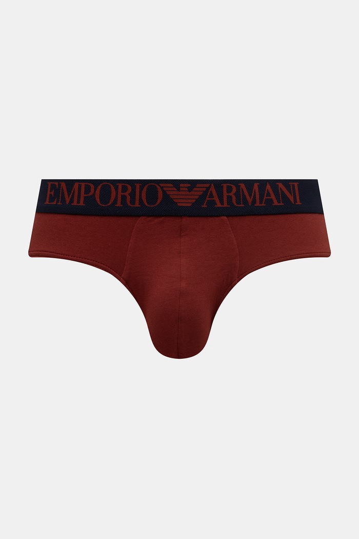 Emporio Armani Underwear slipy męskie bawełniane z elastanem 2-pack EM000251.AF25017 granatowy AW26