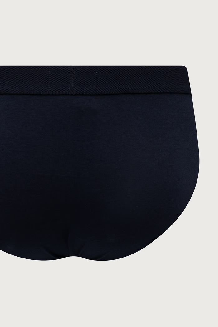 Emporio Armani Underwear slipy pánské bavlněné s elastanem 2-pack EM000251.AF25017 námořnická modř