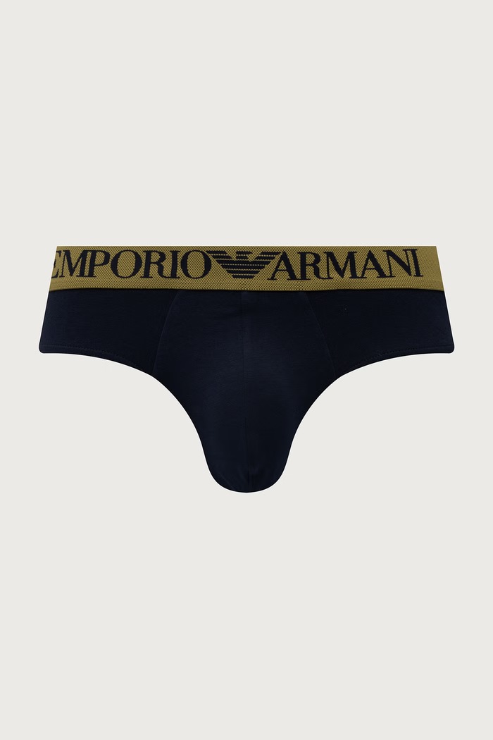 Emporio Armani Underwear slipy pánské bavlněné s elastanem 2-pack EM000251.AF25017 zelená AW26