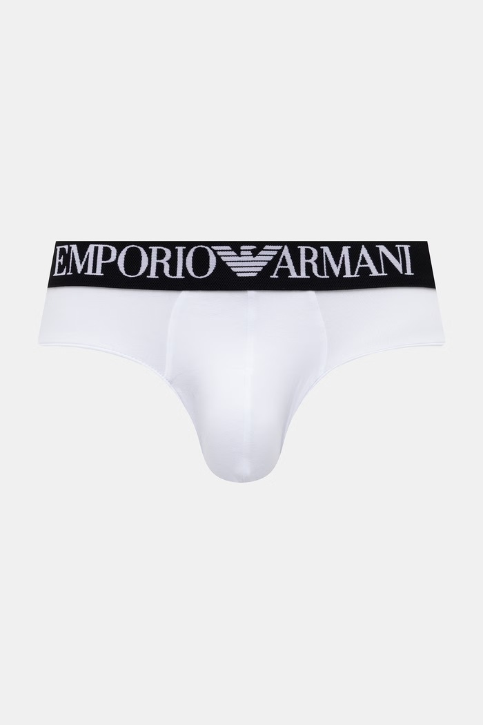 Emporio Armani Underwear slipy męskie bawełniane z elastanem 2-pack EM000251.AF25017 czarny AW26