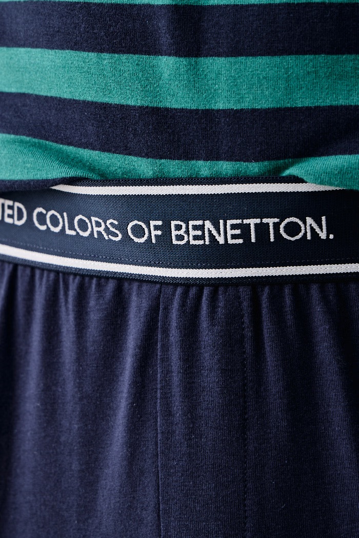 United Colors of Benetton Piżama dwuczęściowa męska bawełniana z elastanem 3G684P039