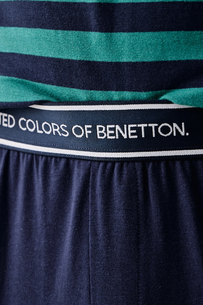 United Colors of Benetton Piżama dwuczęściowa męska bawełniana z elastanem 3G684P039