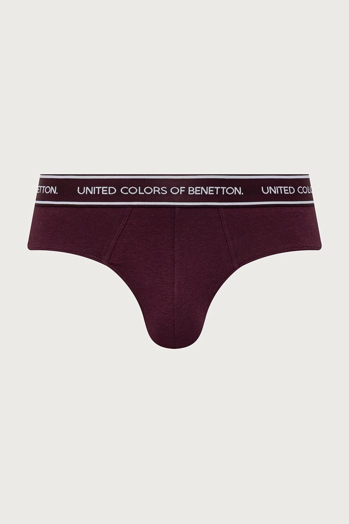 Odzież United Colors of Benetton Slipy męskie bawełniane z elastanem 2-pack 3G682S00N biały