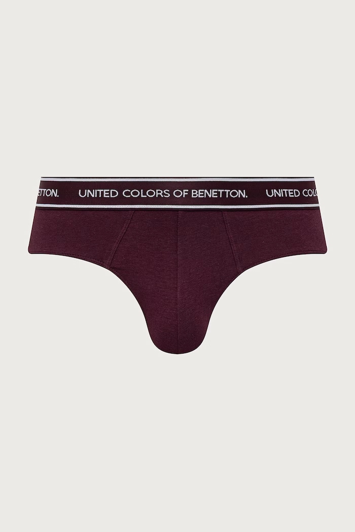 Odzież United Colors of Benetton Slipy męskie bawełniane z elastanem 2-pack 3G682S00N biały
