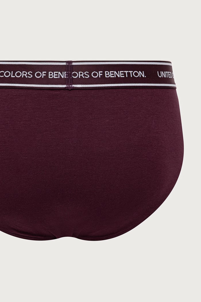 Slipy męskie bawełniane z elastanem 2-pack United Colors of Benetton biały 3G682S00N