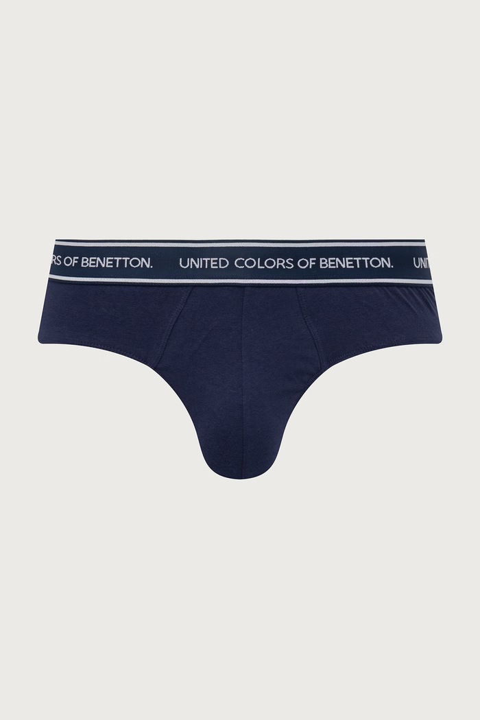Odzież United Colors of Benetton Slipy męskie bawełniane z elastanem 2-pack 3G682S00N szary