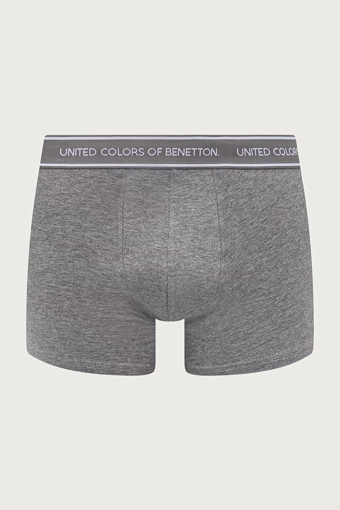 United Colors of Benetton Bokserki dopasowane męskie bawełniane z elastanem 3-pack 3G682X01T biały AW26