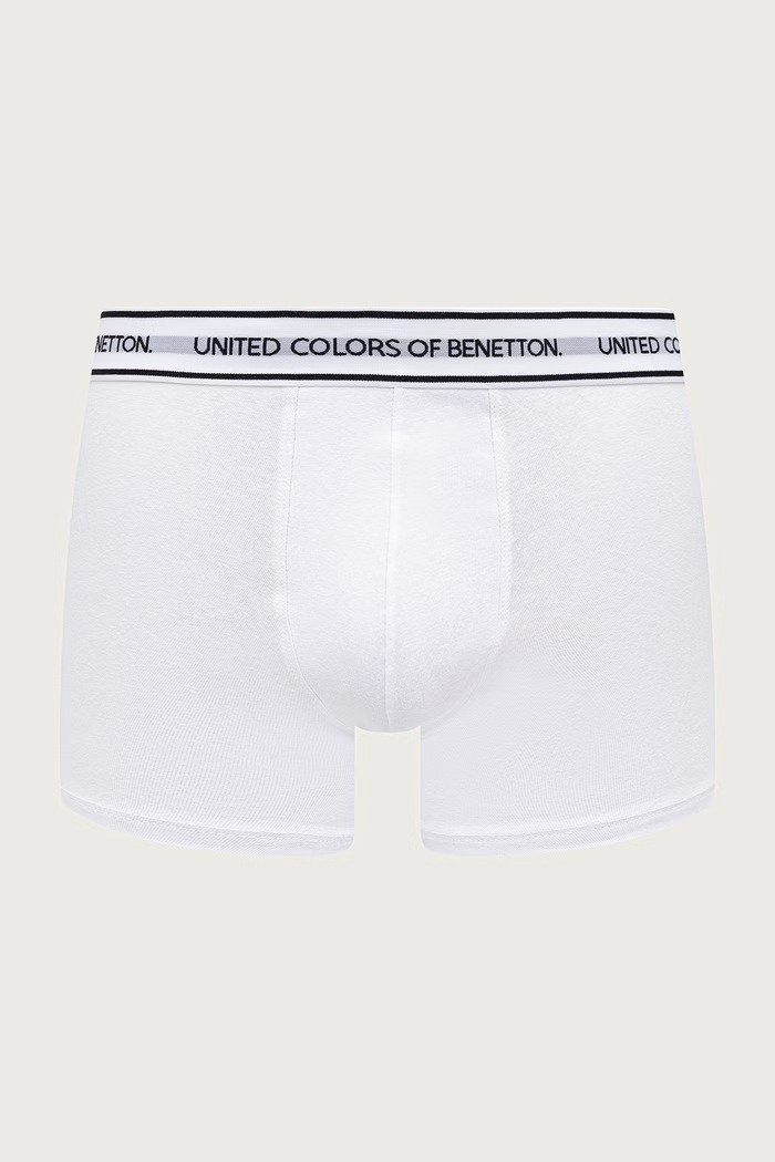 United Colors of Benetton Priliehavé boxerky pánske bavlnené s elastanom 3-pak 3G682X01T modrá AW26