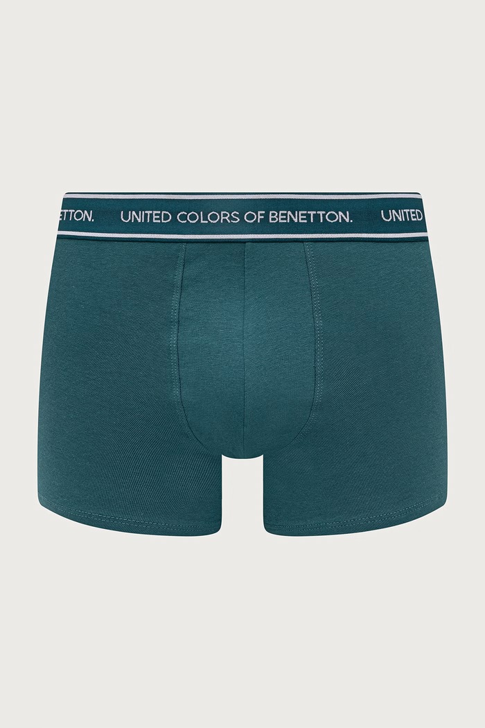 United Colors of Benetton Bokserki dopasowane męskie bawełniane z elastanem 3-pack 3G682X01T niebieski AW26