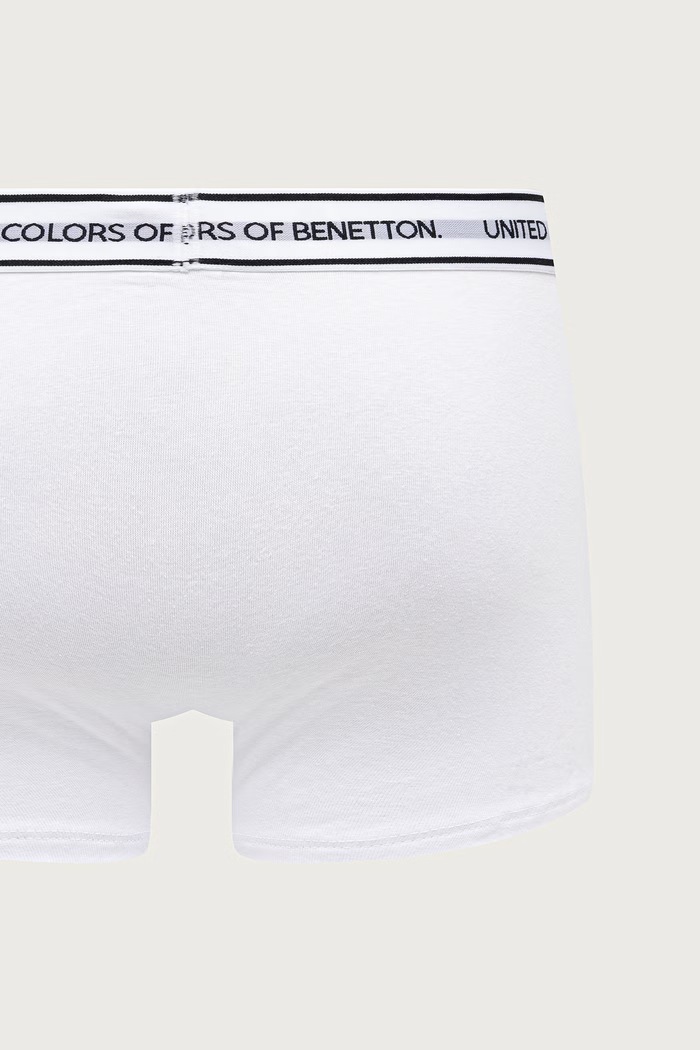 Priliehavé boxerky pánske bavlnené s elastanom 3-pak United Colors of Benetton modrá 3G682X01T