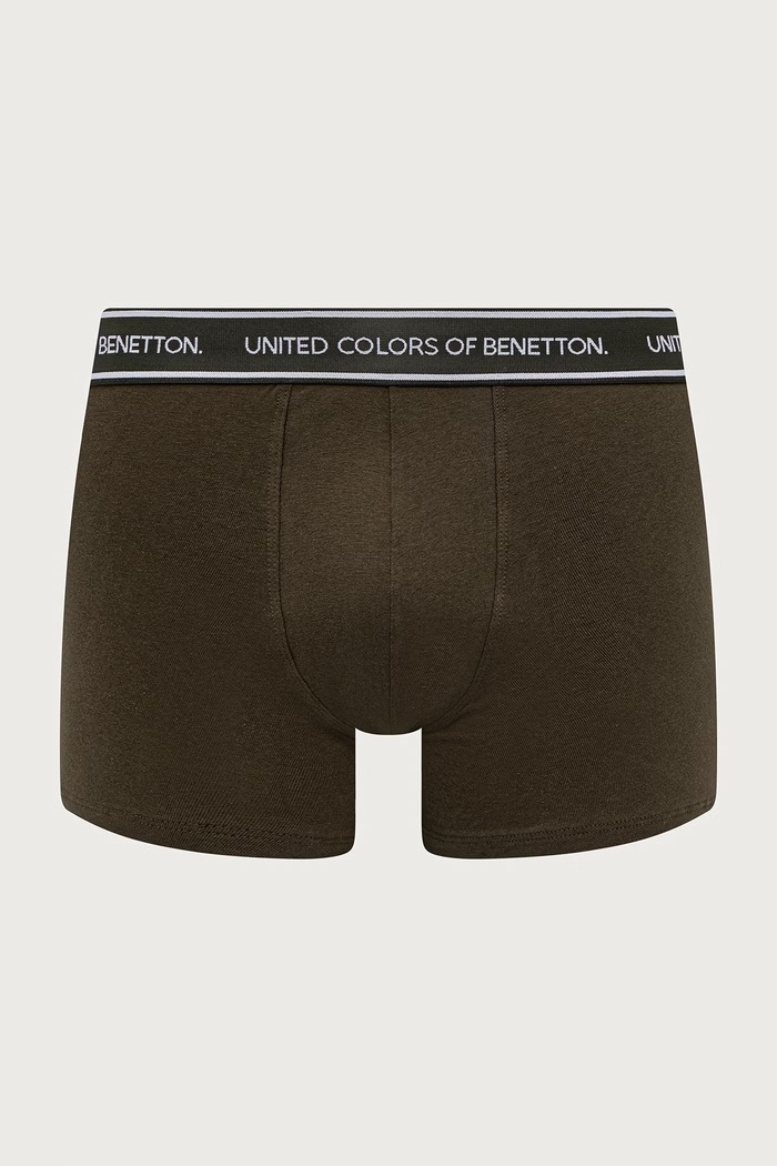 Odzież United Colors of Benetton Bokserki dopasowane męskie bawełniane z elastanem 3-pack 3G682X01T szary