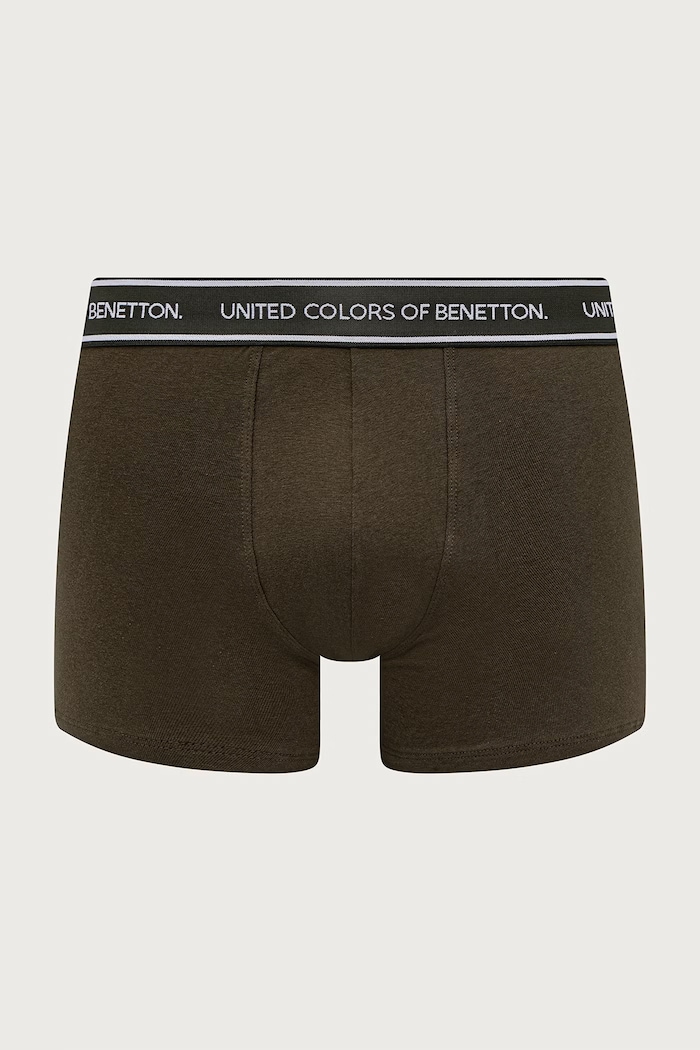 Odzież United Colors of Benetton Bokserki dopasowane męskie bawełniane z elastanem 3-pack 3G682X01T szary