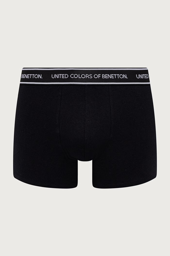 United Colors of Benetton Bokserki dopasowane męskie bawełniane z elastanem 3-pack szary 3G682X01T