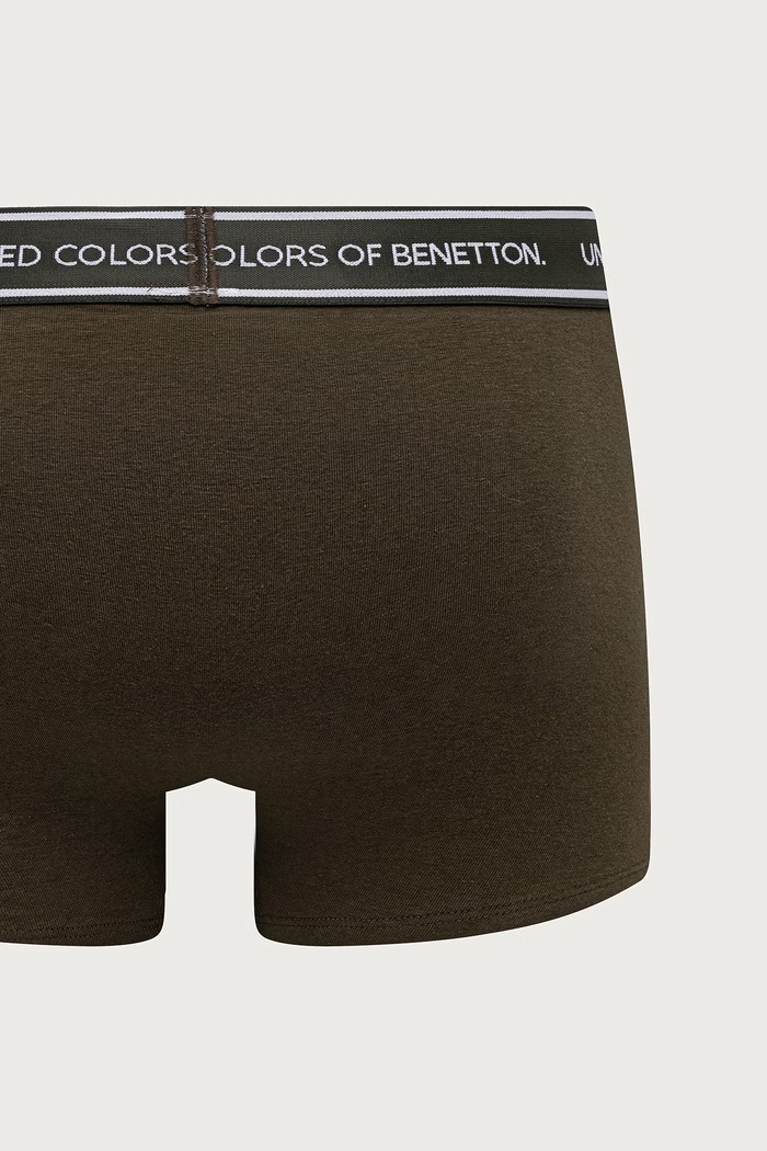 United Colors of Benetton Bokserki dopasowane męskie bawełniane z elastanem 3-pack 3G682X01T szary AW26