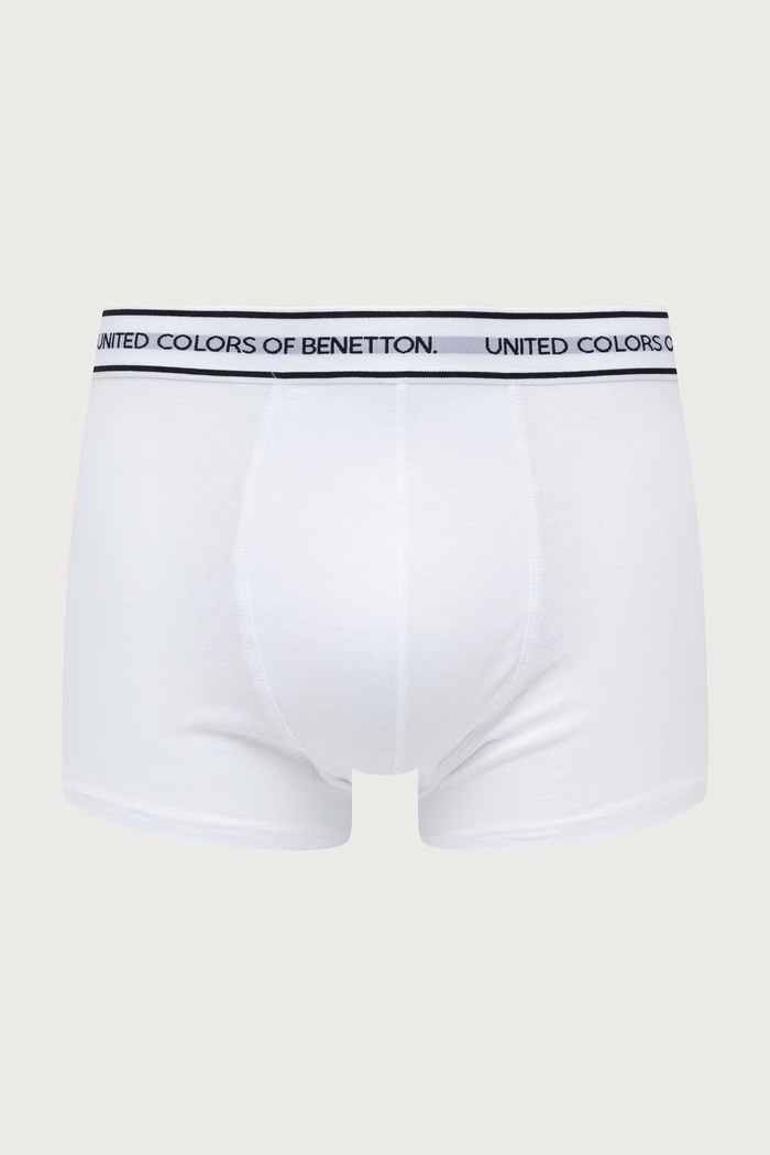 United Colors of Benetton Bokserki dopasowane męskie bawełniane z elastanem 3-pack 3G682X01T szary AW26