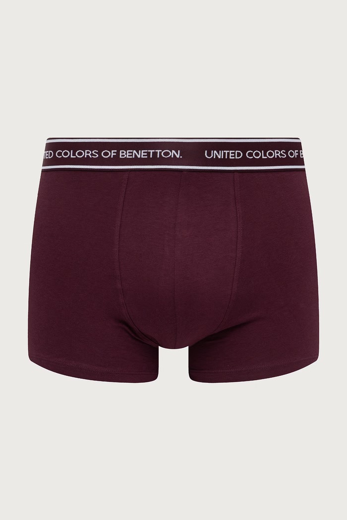 United Colors of Benetton Bokserki dopasowane męskie bawełniane z elastanem 3-pack 3G682X01T szary AW26