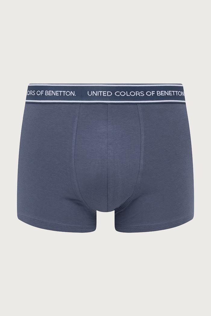 Bokserki dopasowane męskie bawełniane z elastanem 3-pack United Colors of Benetton 3G682X01T szary