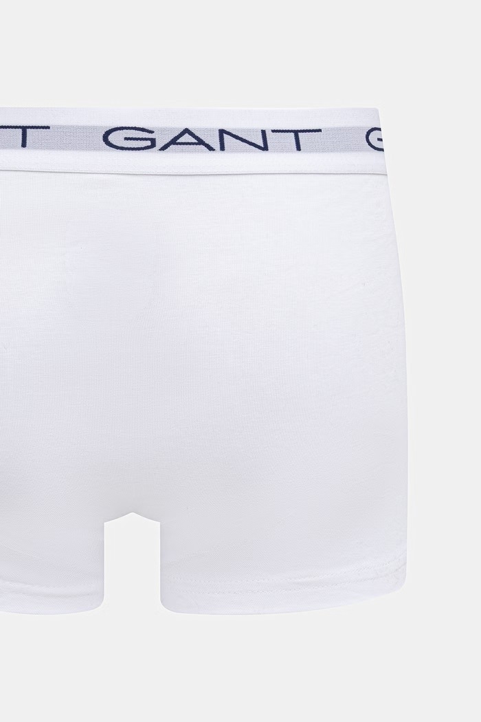 Gant bokserki dopasowane męskie bawełniane z elastanem 3-pack 902623003 biały