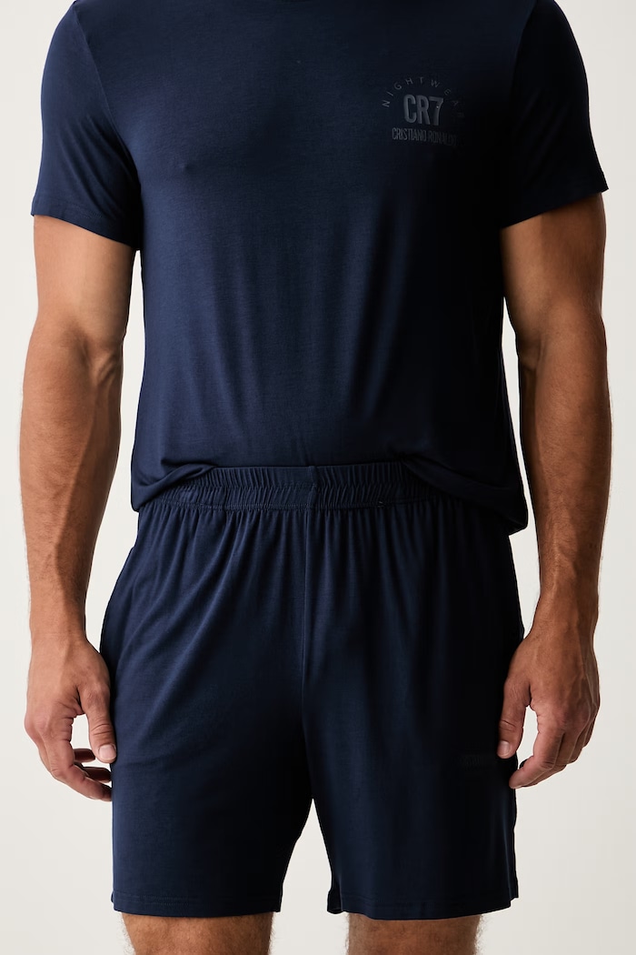 CR7 Cristiano Ronaldo piżama dwuczęściowa męska z modalem x MODAL CONCEPT 8736.4107.1556 granatowy AW26