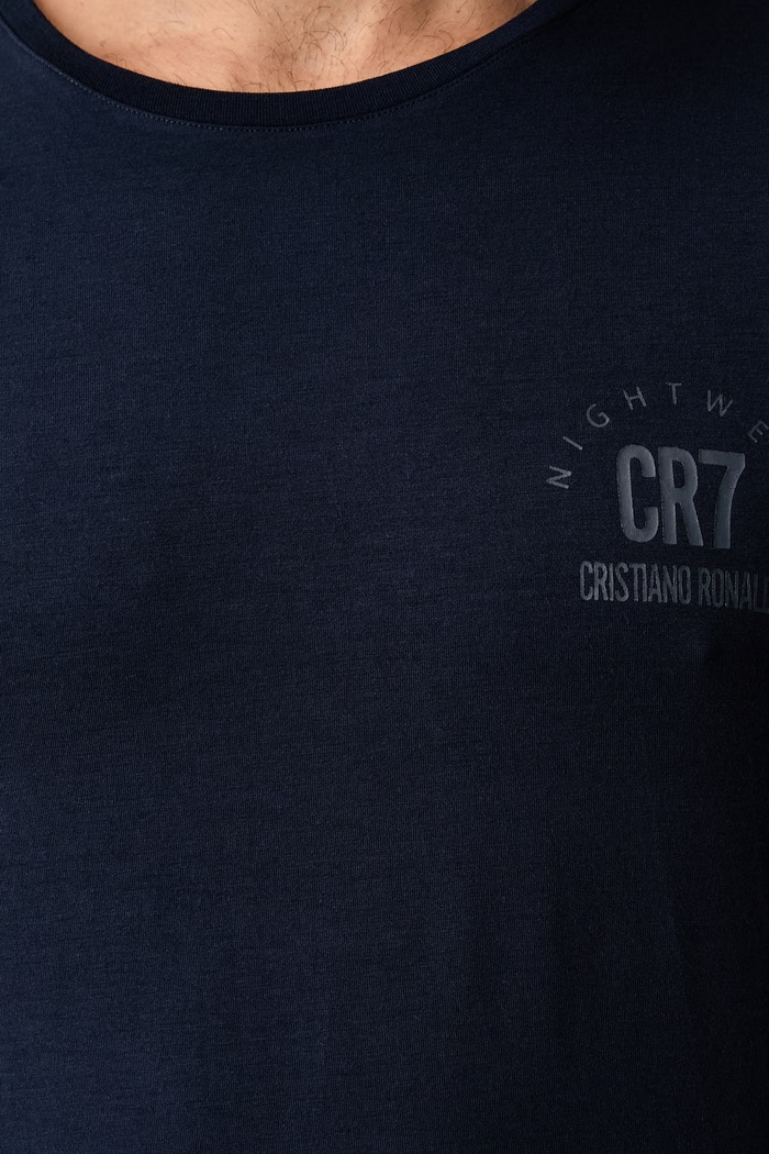 CR7 Cristiano Ronaldo piżama dwuczęściowa męska z modalem x MODAL CONCEPT 8736.4107.1556 granatowy