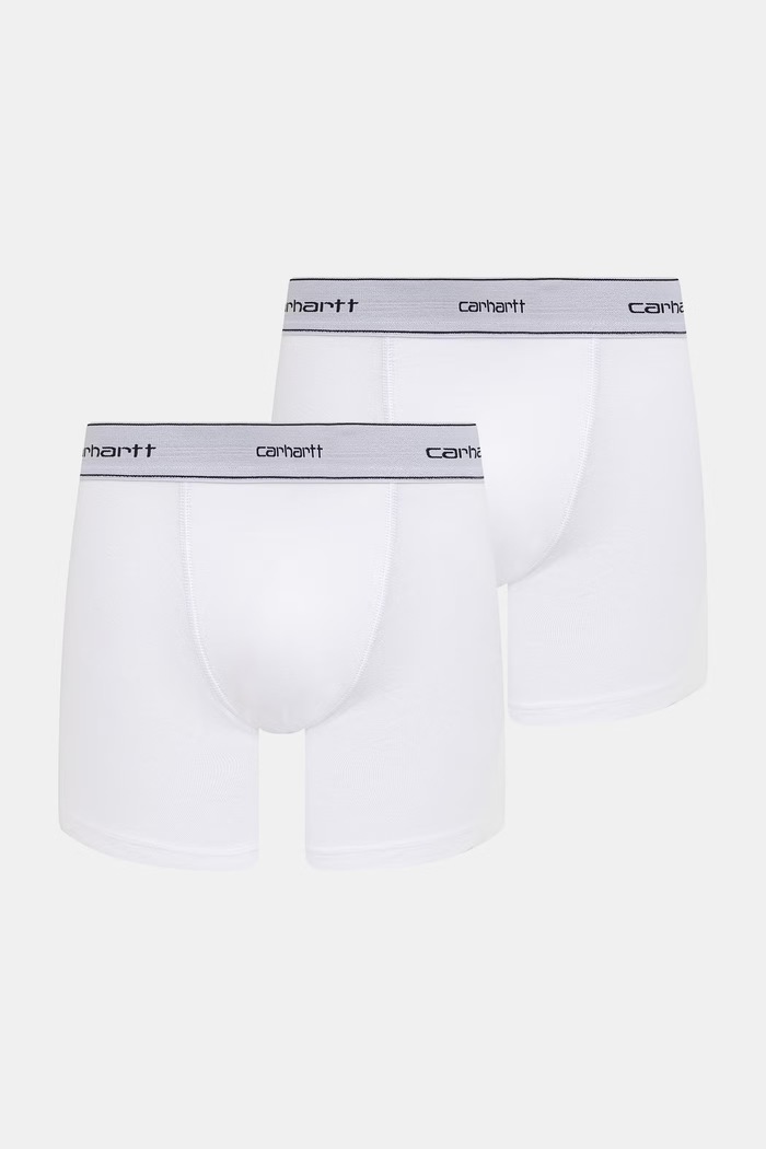 Carhartt WIP Cotton Trunks прилепнали боксерки от памук с еластан мъжки 2 броя бял I037602