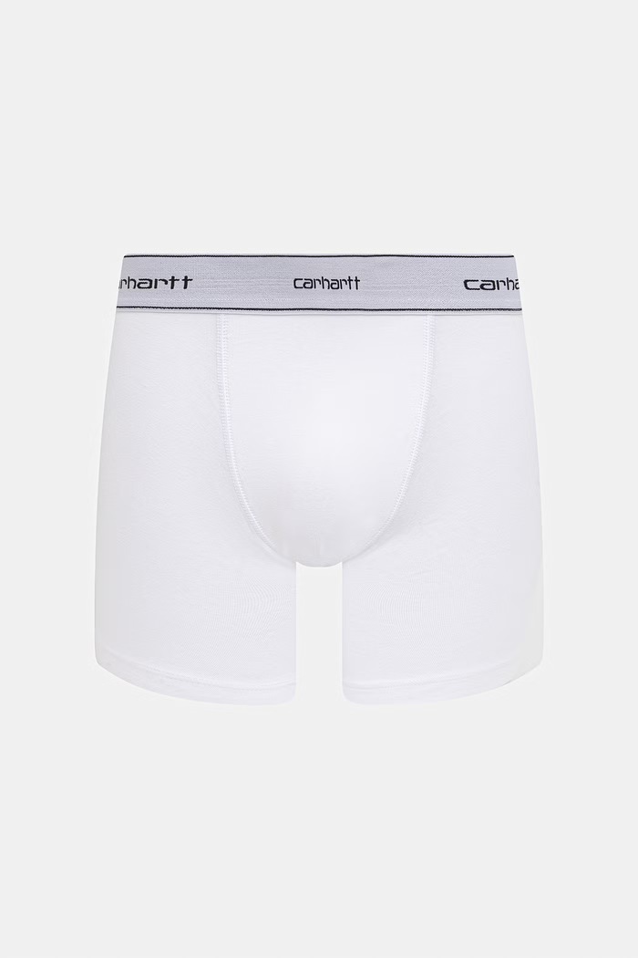 Carhartt WIP Cotton Trunks прилепнали боксерки от памук с еластан мъжки 2 броя I037602 бял AW26