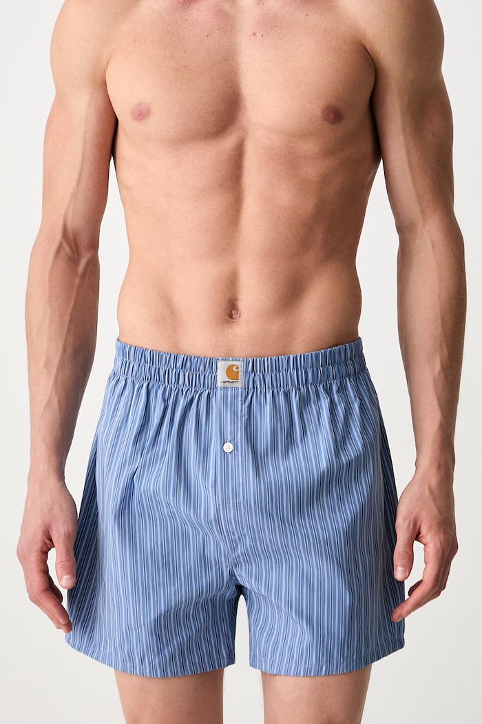 Carhartt WIP Cotton Boxer свободни боксерки от памук мъжки син I037600