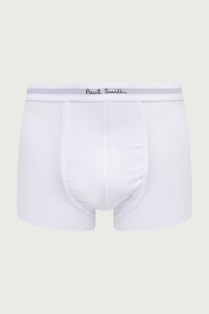 Paul Smith Bokserki dopasowane męskie bawełniane z elastanem 3-pack M1A.914.W3PK92 biały AW26