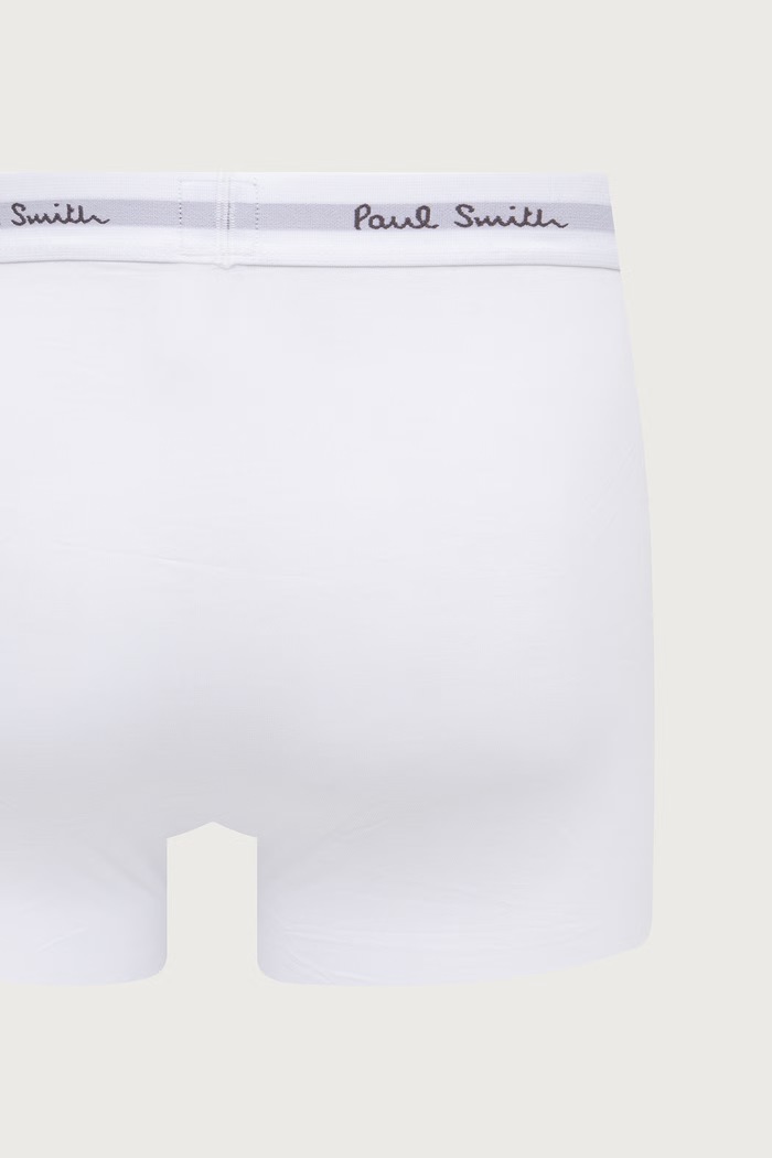 Bokserki dopasowane męskie bawełniane z elastanem 3-pack Paul Smith biały M1A.914.W3PK92