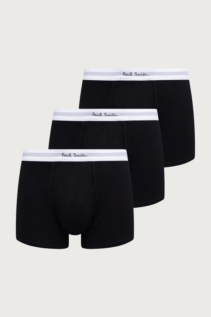 Paul Smith Bokserki dopasowane męskie z bawełną 3-pack czarny M1A.914.N3PK64