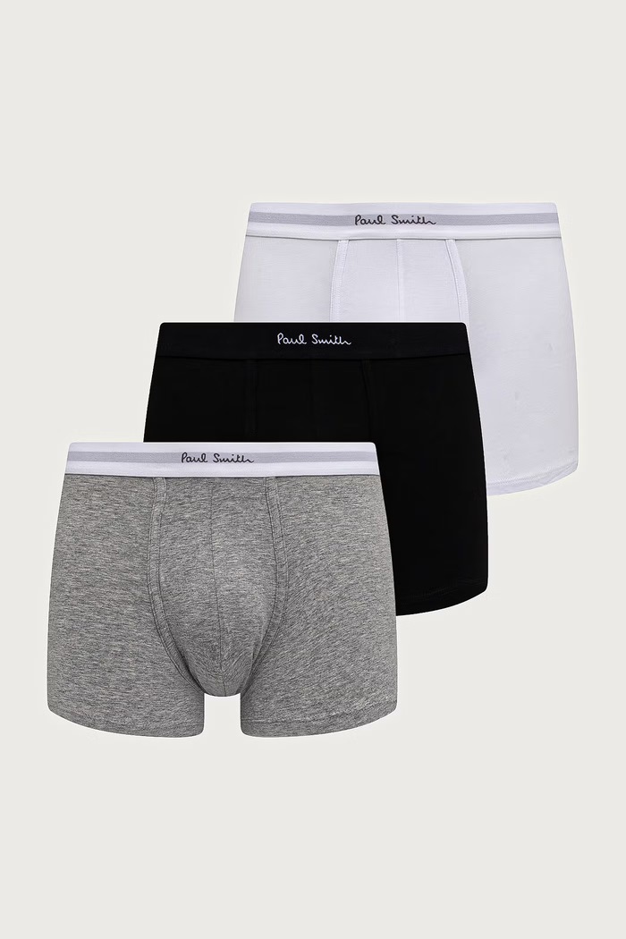 Paul Smith Bokserki męskie bawełniane z elastanem 3-pack czarny M1A.914.M3PKA