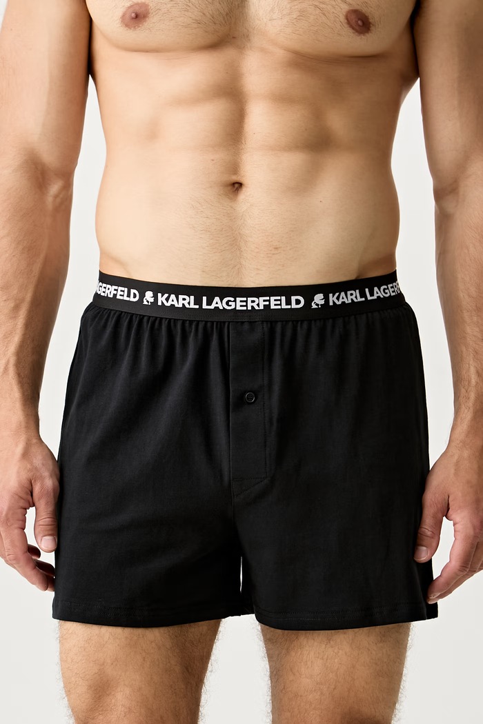 Karl Lagerfeld bokserki męskie bawełniane B1M47008 czarny AW26