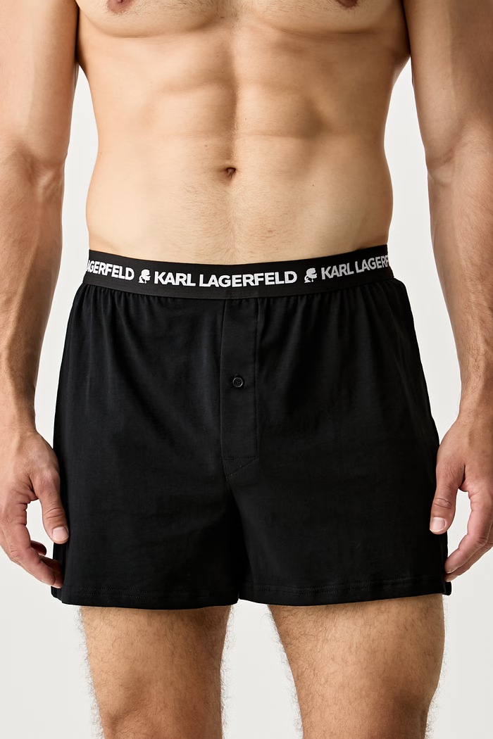 Karl Lagerfeld Μποξεράκι Ανδρικό βαμβακερό B1M47008 μαύρο AW26
