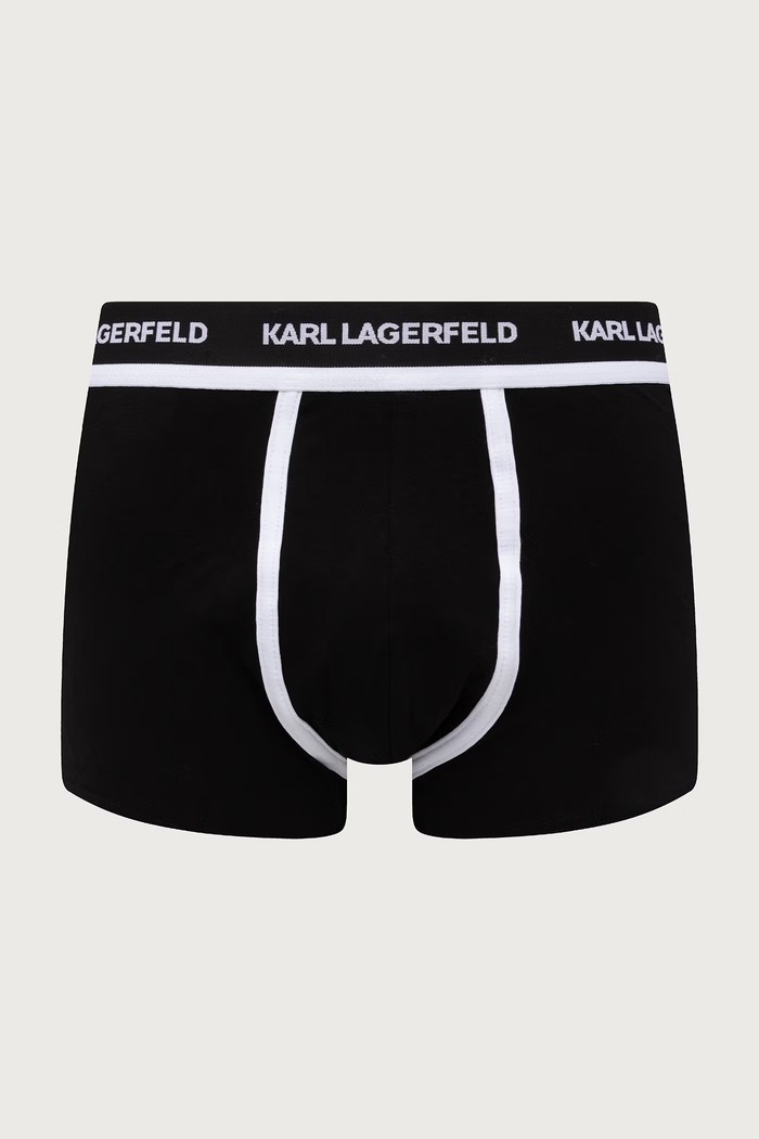 Karl Lagerfeld Bokserki dopasowane męskie bawełniane z elastanem 3-pack B3M47001 czarny AW26