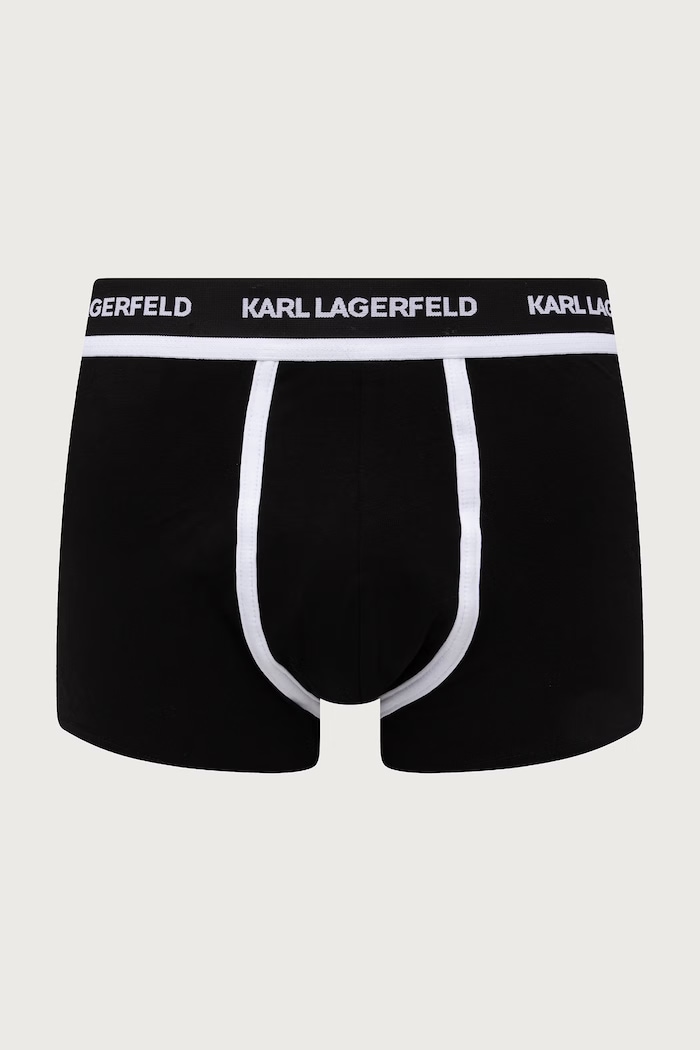 Karl Lagerfeld Bokserki dopasowane męskie bawełniane z elastanem 3-pack B3M47001 czarny AW26