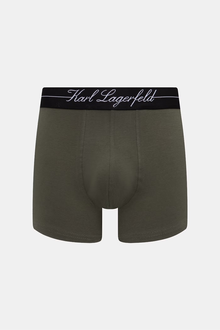 Karl Lagerfeld priliehavé boxerky pánske bavlnené s elastanom 3-pak B3M47005 čierna AW26
