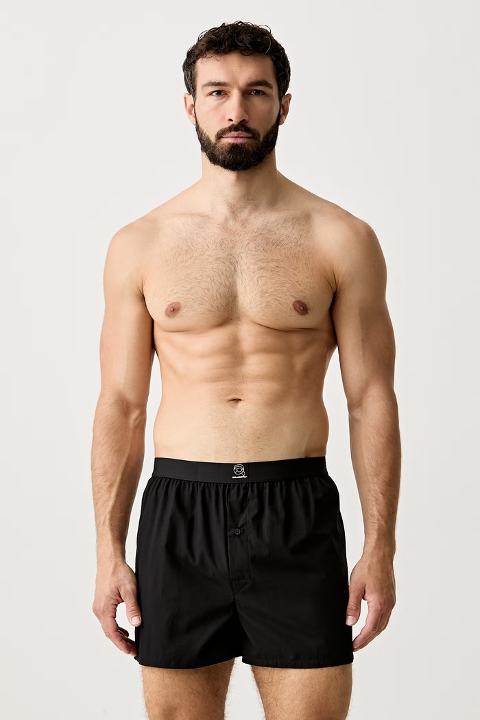 Karl Lagerfeld φαρδιά μποξεράκια Ανδρικά βαμβακερά 3-pack μαύρο B3M47007