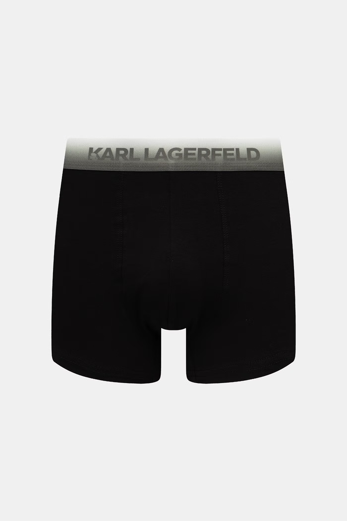 Karl Lagerfeld priliehavé boxerky pánske bavlnené s elastanom 3-pak čierna B3M47008