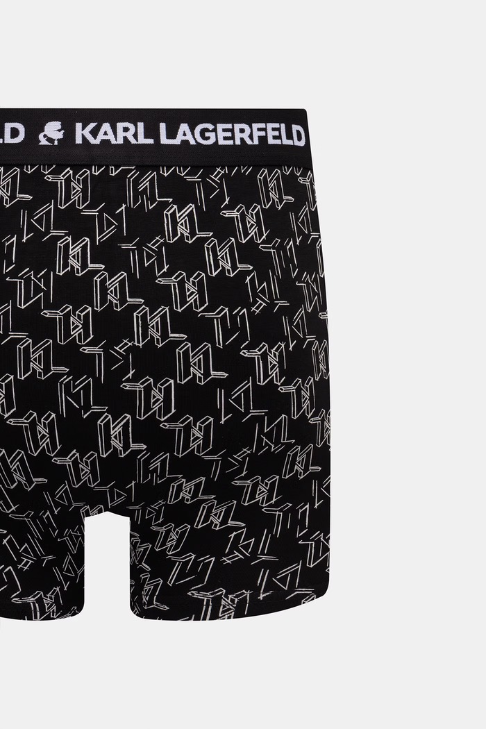 Karl Lagerfeld priliehavé boxerky pánske bavlnené s elastanom MONOGRAM 3-pak B3M47030