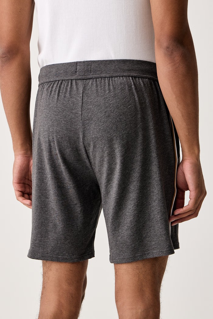 BOSS Kratke hlače za spavanje za muškarce od pamuka s elastanom Unique Shorts 50566956 siva AW26