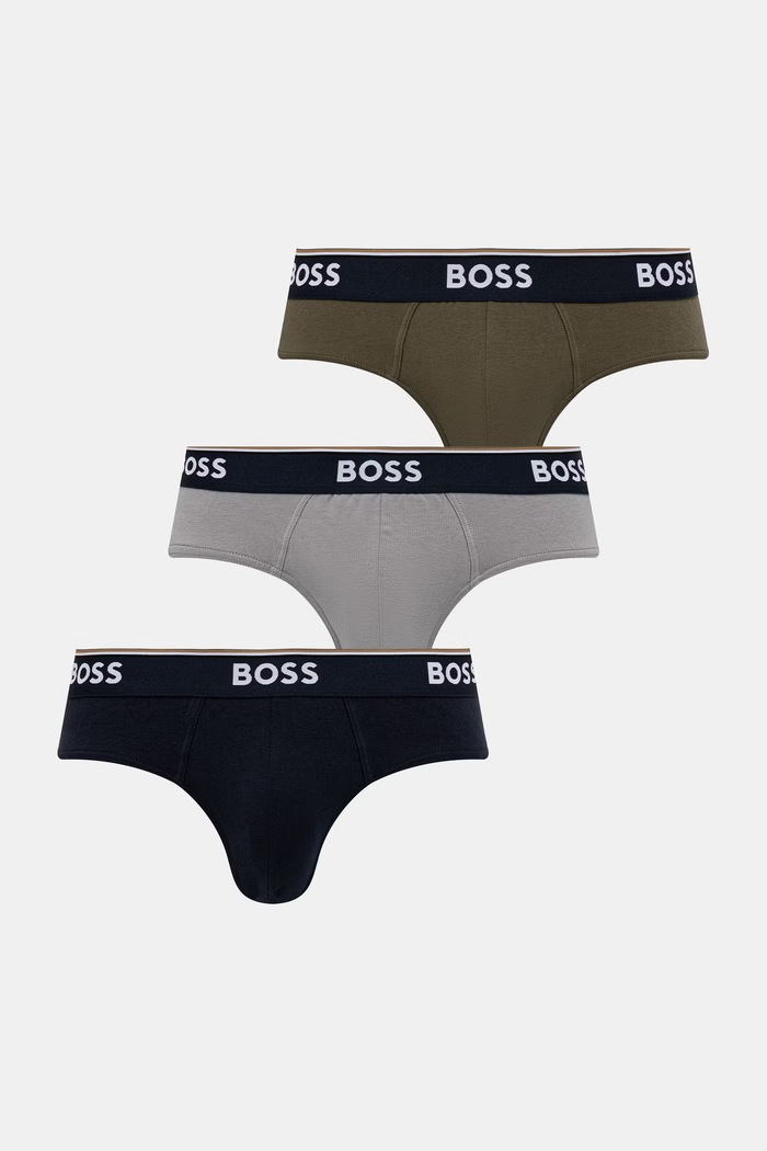 BOSS сліпи чоловічі бавовняні з еластаном Brief 3 шт. темно-синій 50554683