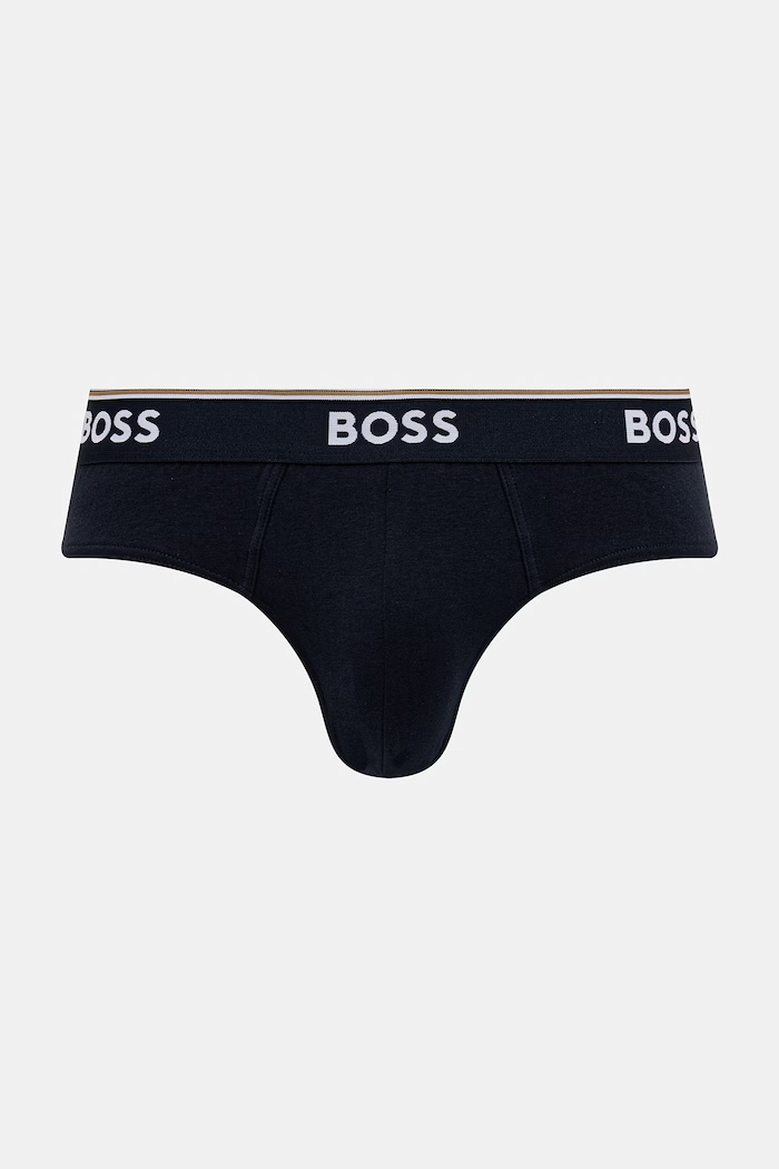 BOSS сліпи чоловічі бавовняні з еластаном Brief 3 шт. 50554683 темно-синій AW26